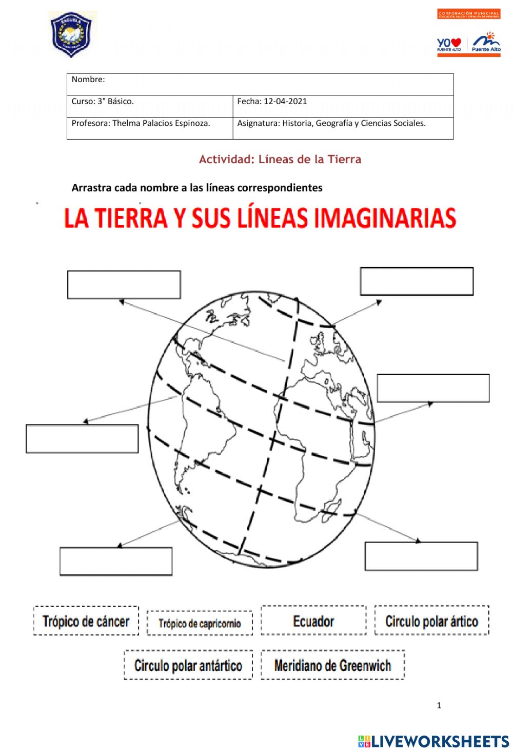 Las líneas imaginarias de la Tierra: una guía para niños
